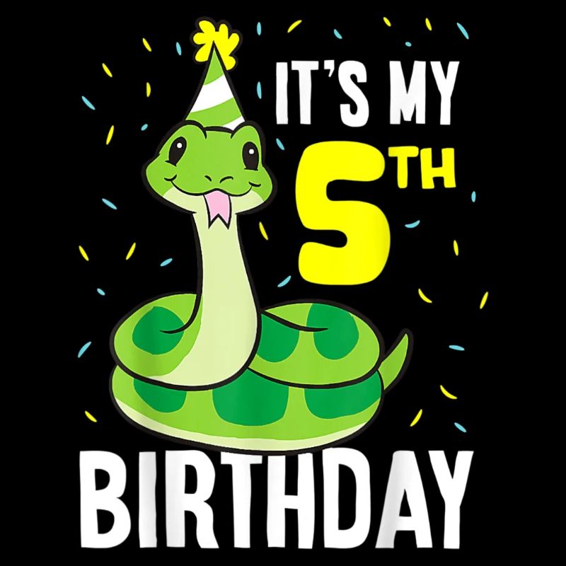 Snakes 5th Birthday 5 Year Old Birthday