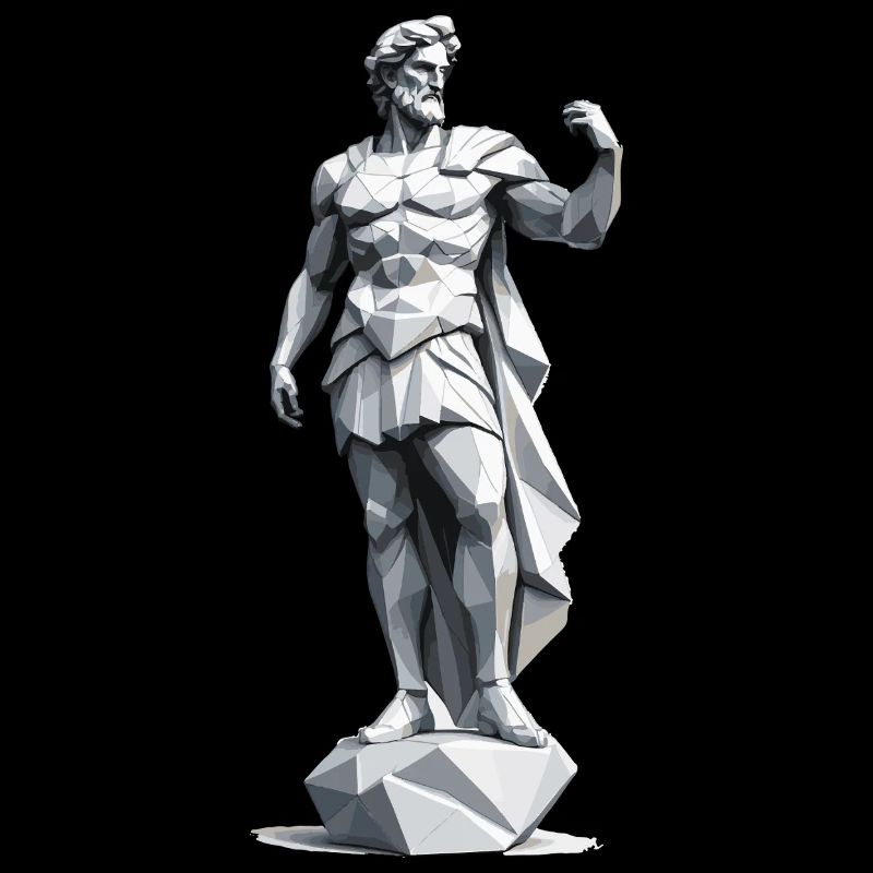 Griechischer Gott - Low Poly Design