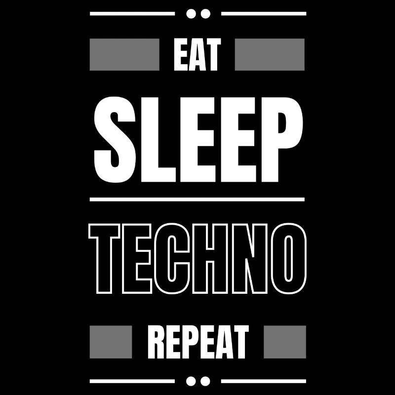 eat sleep techno repeat geschenk idee party spruch