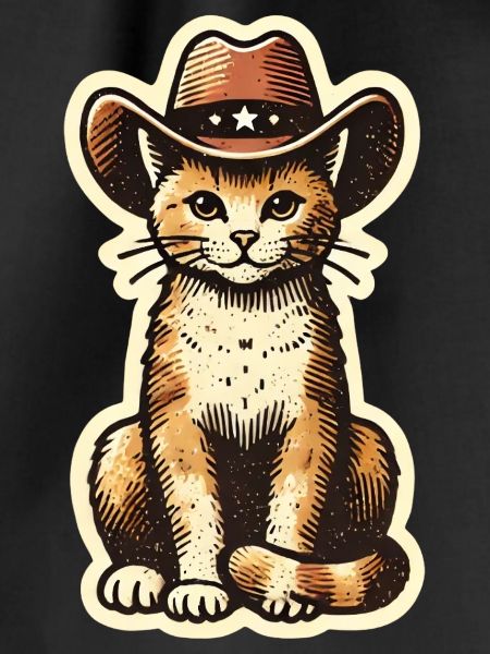 Cat with cowboy hat