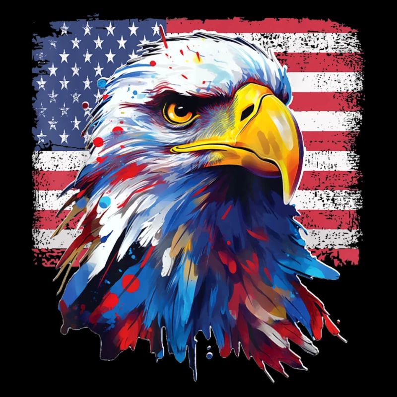 American Patriotic Eagle USA Flag 4th July Fathers