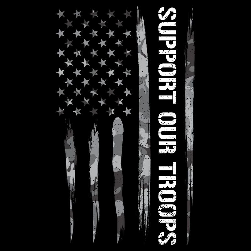 Support Our Troops - American Flag