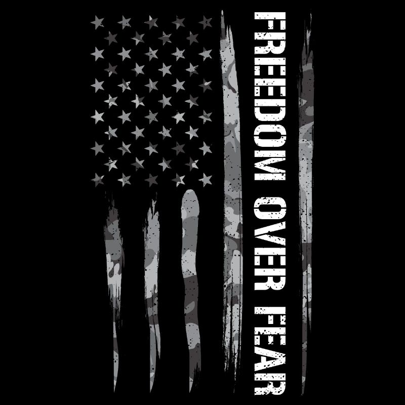 Freedom Over Fear - American Flag