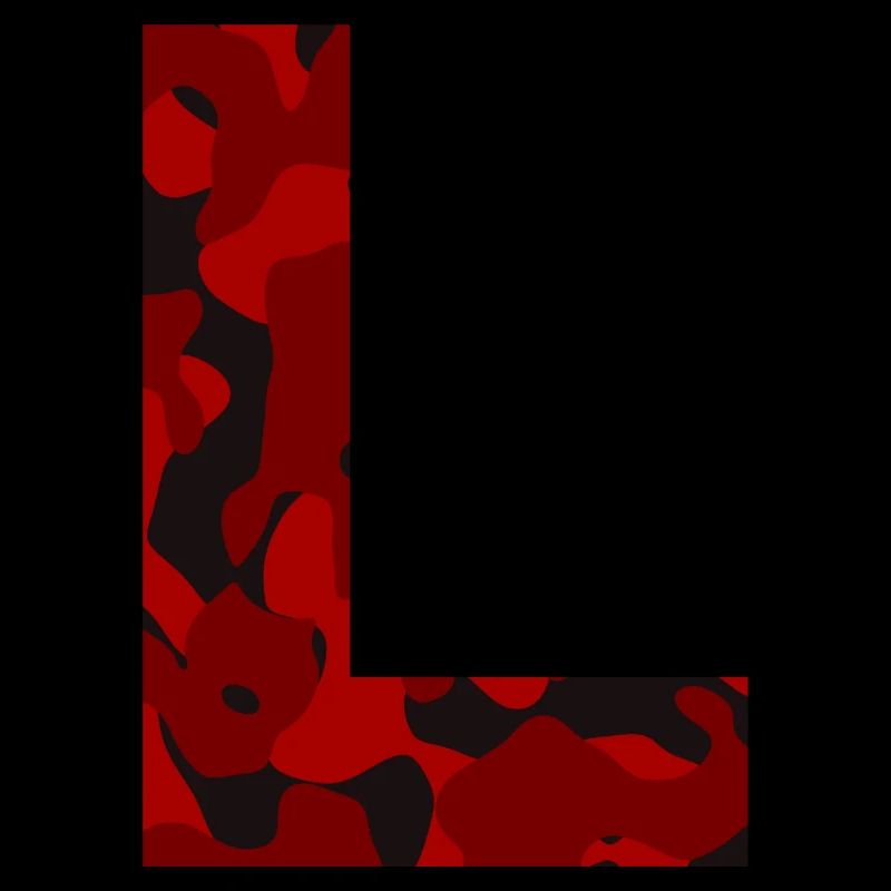 Buchstabe L Red Camo Design