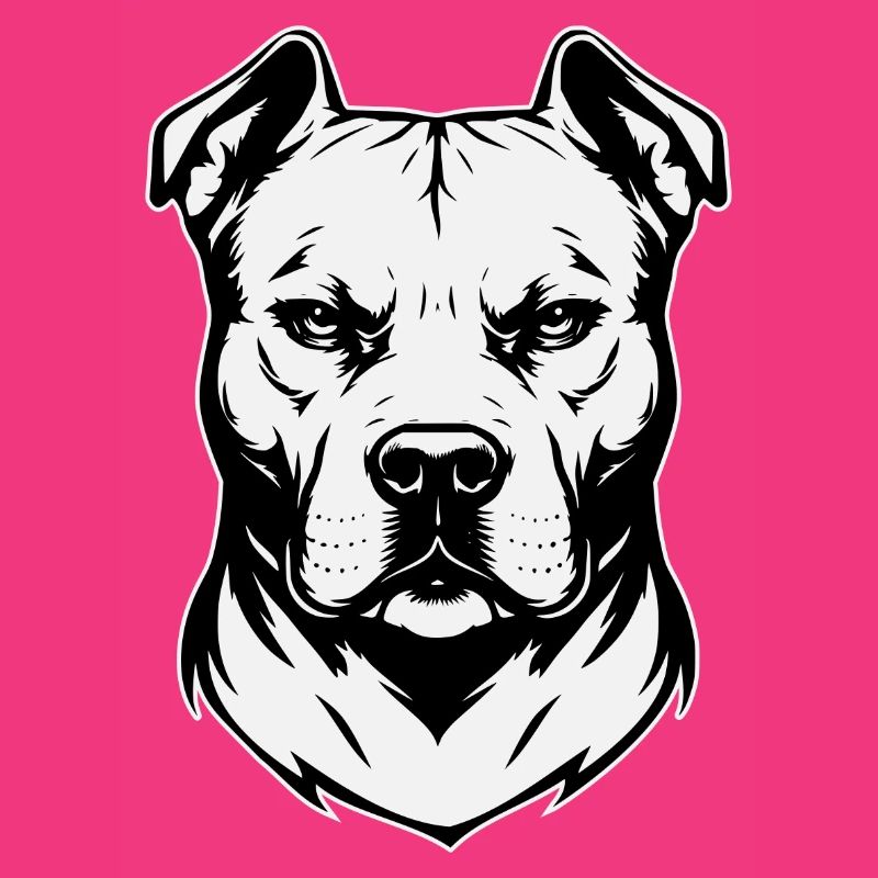 Pitbull design black and white