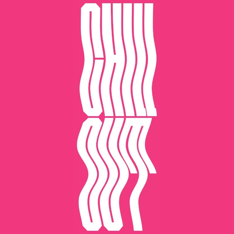 Conception du logo typographique ondulée Chill Out