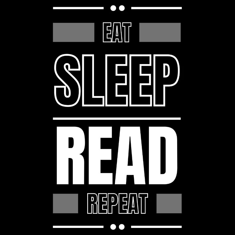 eat sleep read repeat geschenk idee spruch lesen