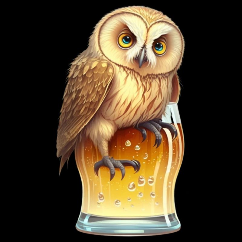 Coole Bier Eule
