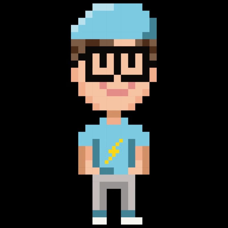 PIXELFIGUR BLAU - BLITZ