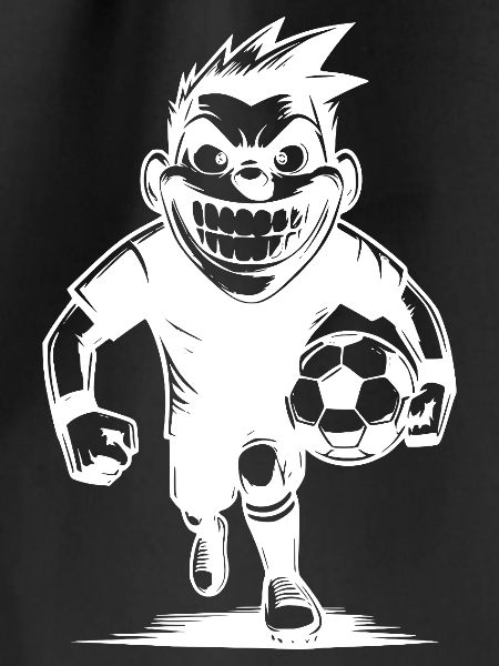 Grinning referee with ball