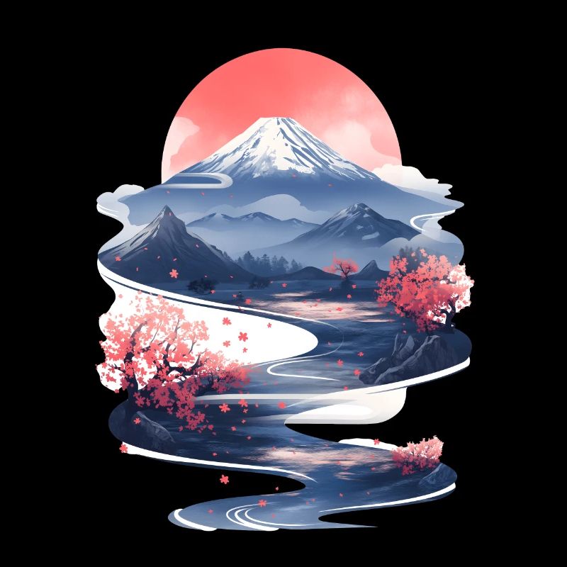 Aesthetic Japan Mt. Fuji Kirschblüten Sakura
