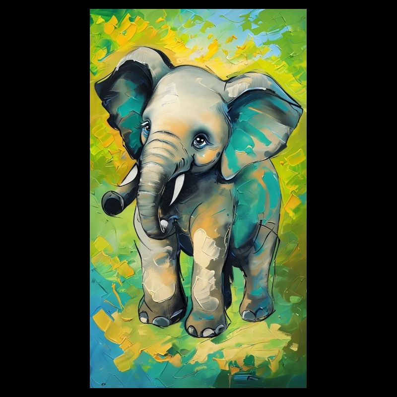 Elephant Painting Elefant Afrika Gemälde Kunst
