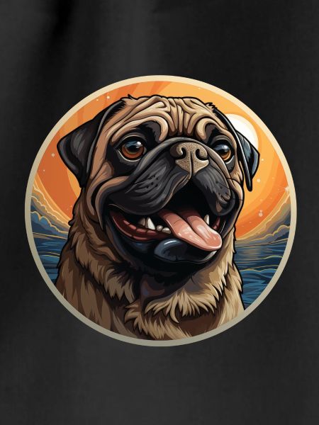 Faithful looking pug head