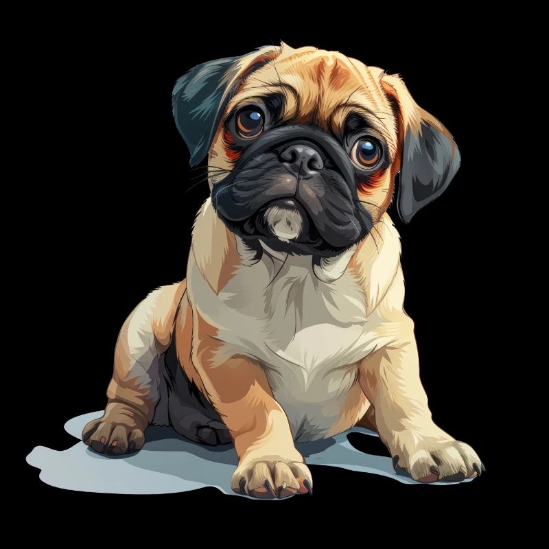 Niedlicher kleiner Mops
