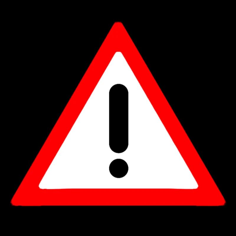 Attention street sign exclamation mark Caution