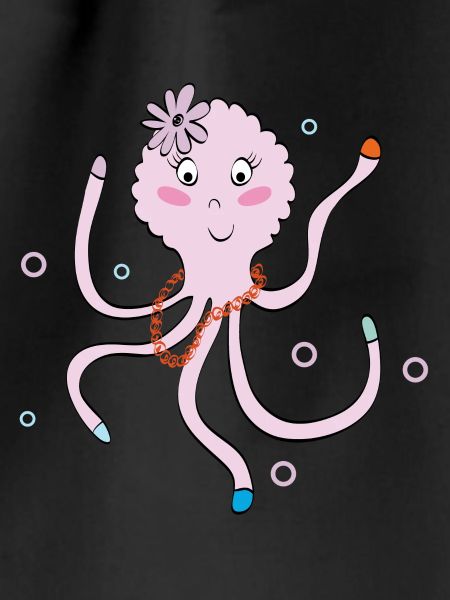 Funny pink octopus