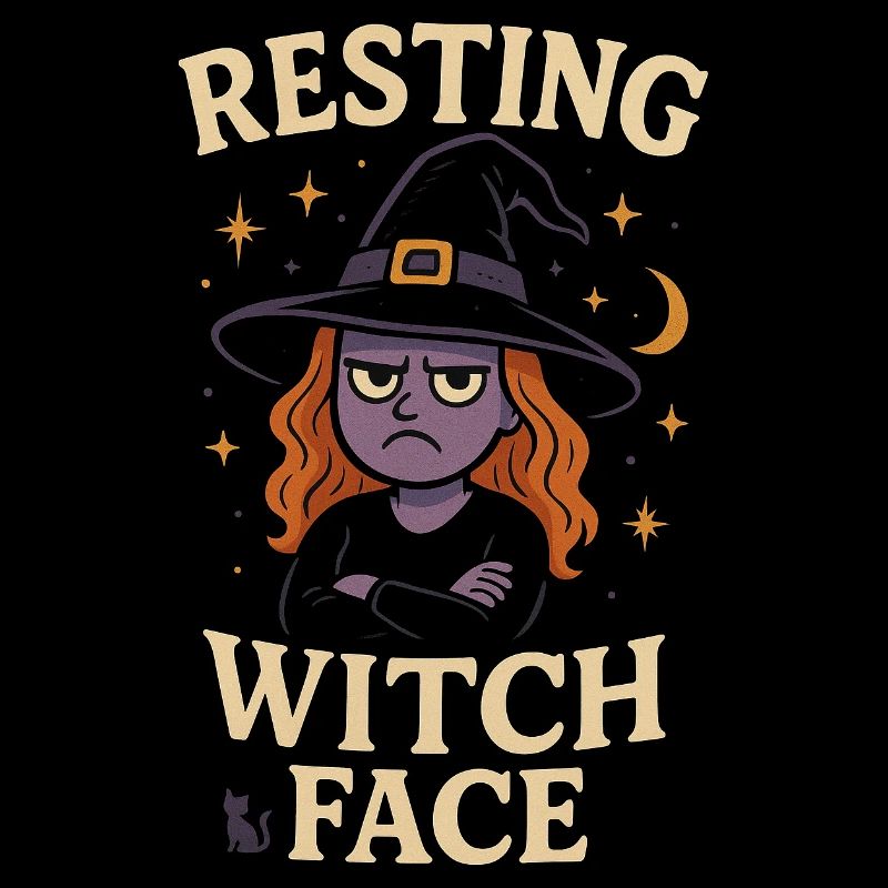 Resting Witch Face – Funny Cartoon Witch Shirt