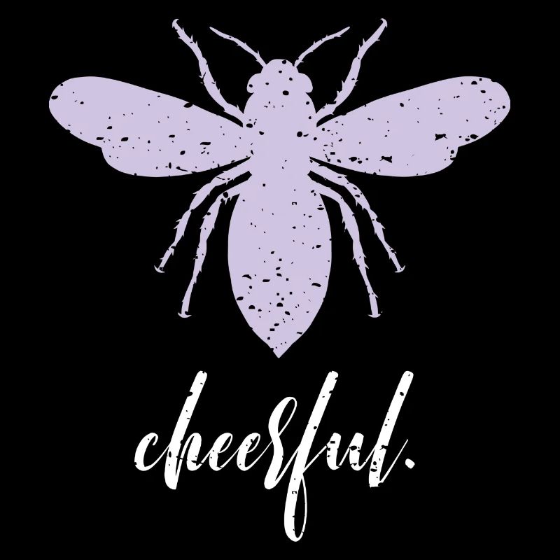 Purple Pastel Bee Cheerful Bee Be Cheerful