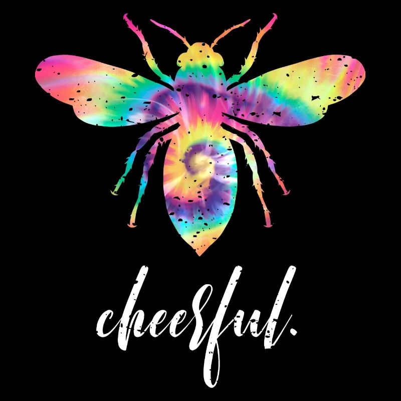 Tie Dye Bee Cheerful Biene Be Cheerful