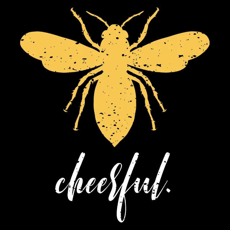 Yellow Bee Cheerful Bee Be Cheerful