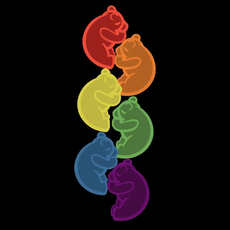 Sleeping Rainbow Bears Lgbt Gift Idea