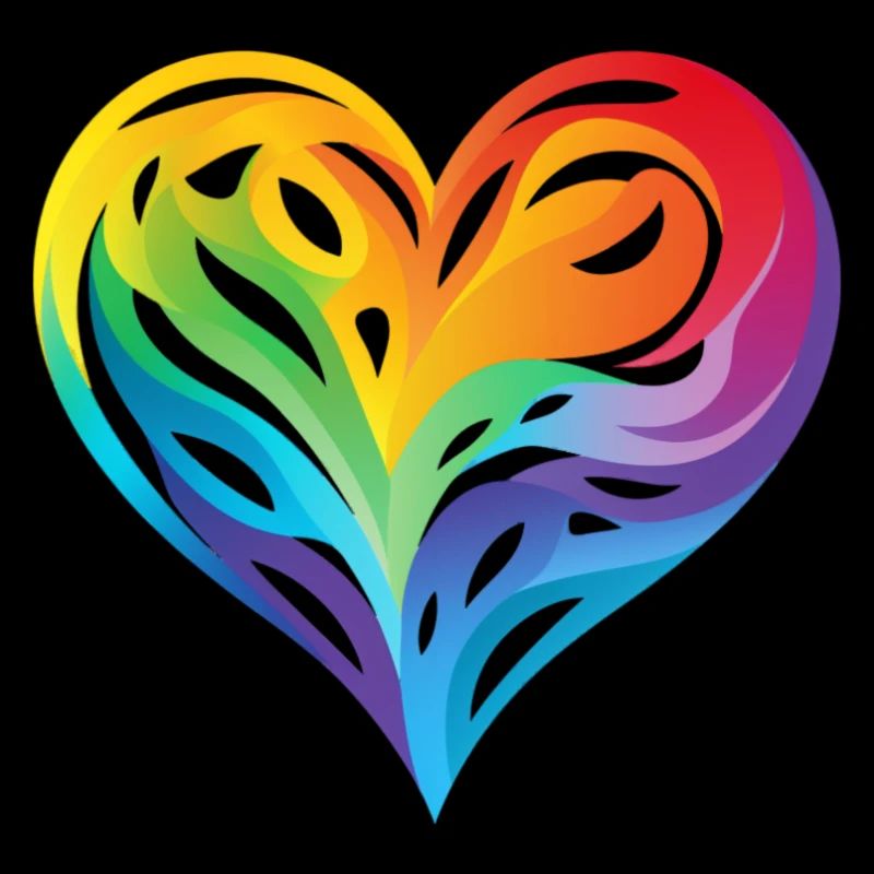 Rainbow heart for supporters