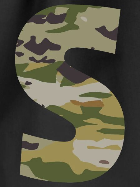 Camouflage letter S
