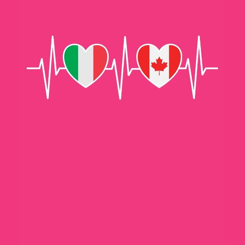 Drapeaux de l’Italie et du Canada Drapeau canadien