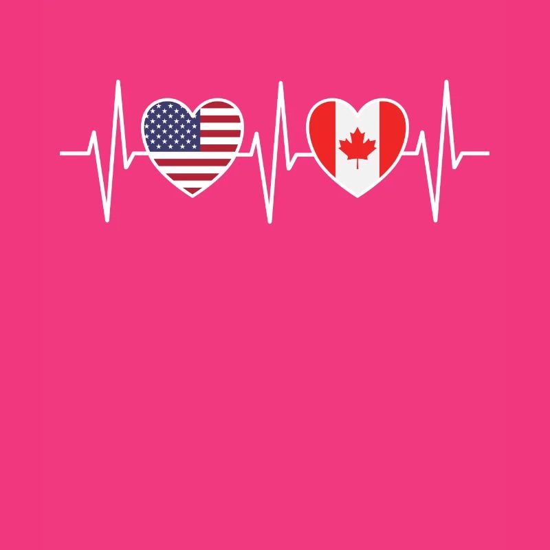 Drapeaux des États-Unis et du Canada Drapeau canadien