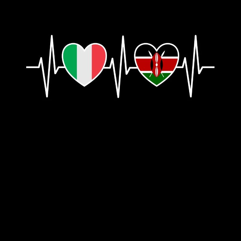 Italie et Kenya Drapeaux du drapeau kenyan