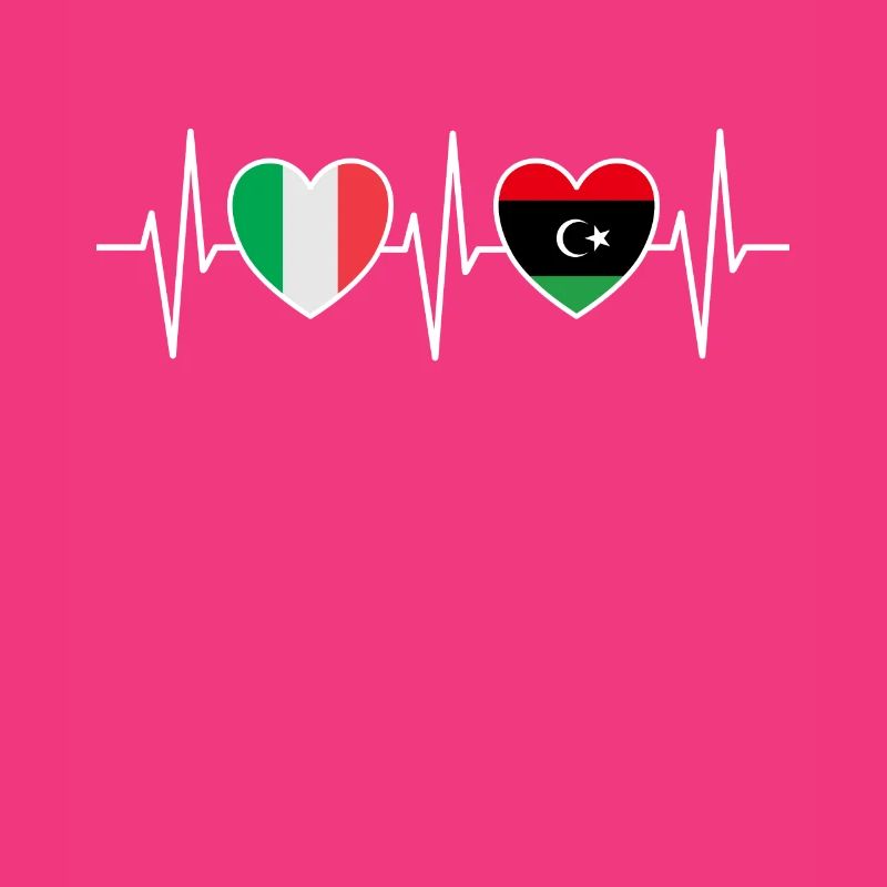 Italie et Libye Drapeau libyen Drapeaux