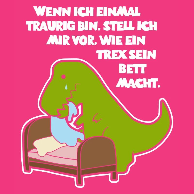 T-Rex beim Bett machen - Design