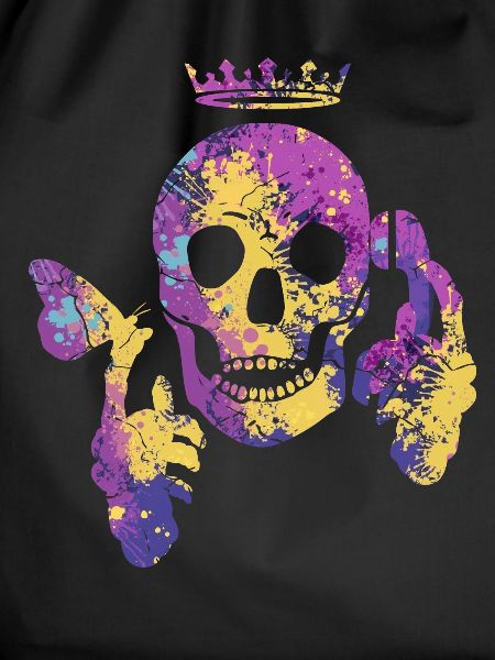Skull with butterfly