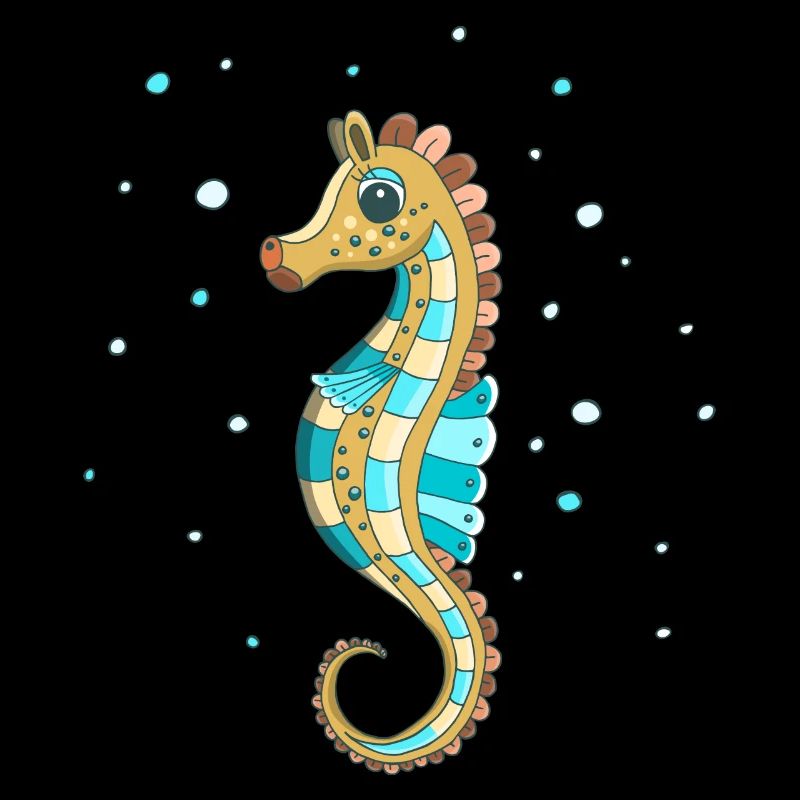 Motif mignon hippocampe
