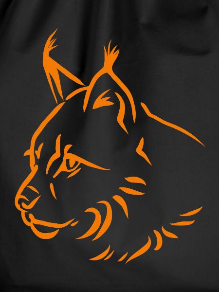 Lynx in orange