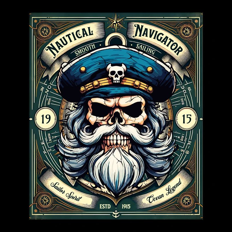Crâne de marin Crâne Capitaine Ahoy Navire