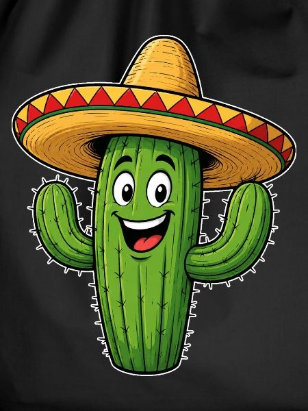 Lustiger Kaktus mit Sombrero