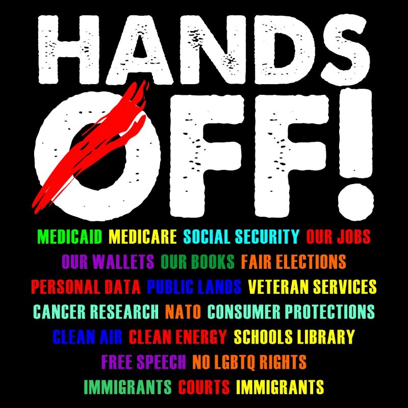 Hands Off Protest Statement Design