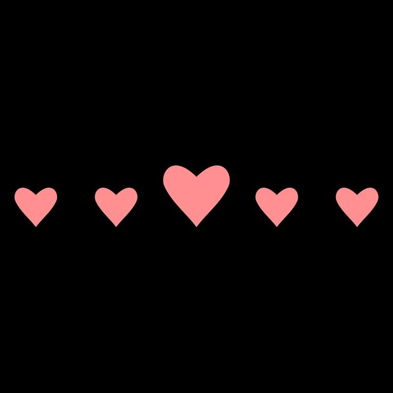 Hearts in a row