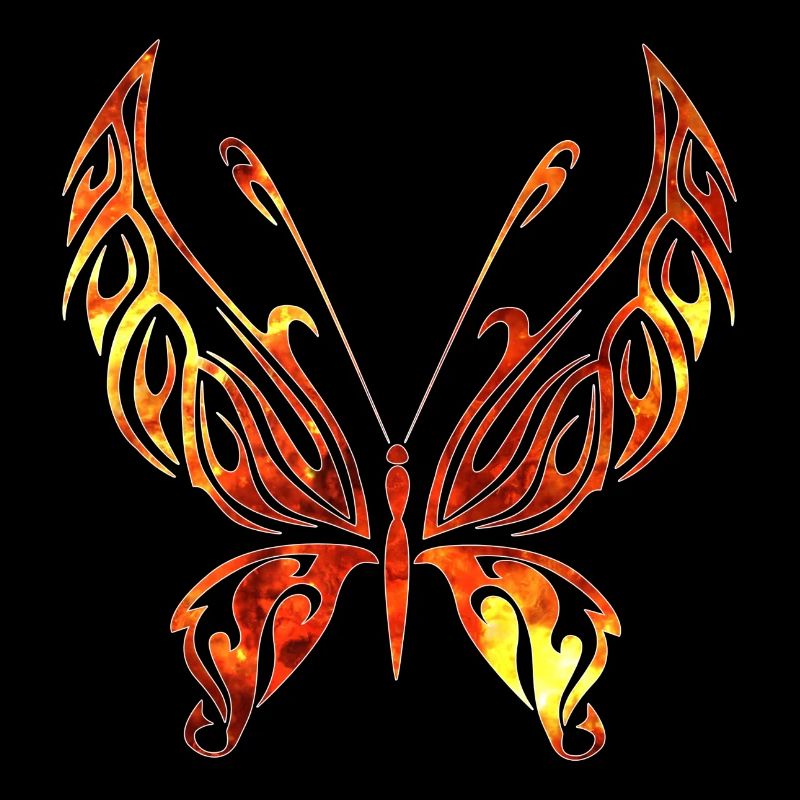 Oranger Papillon Papillon Abstrait