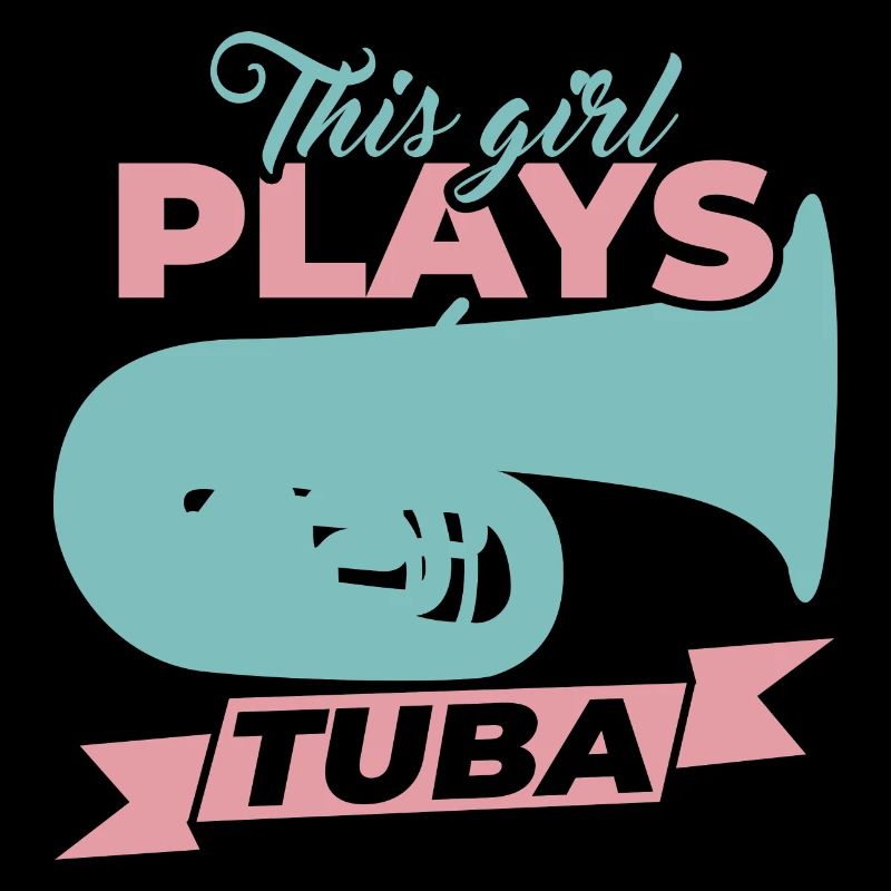 Dieses Mädchen spielt Tuba