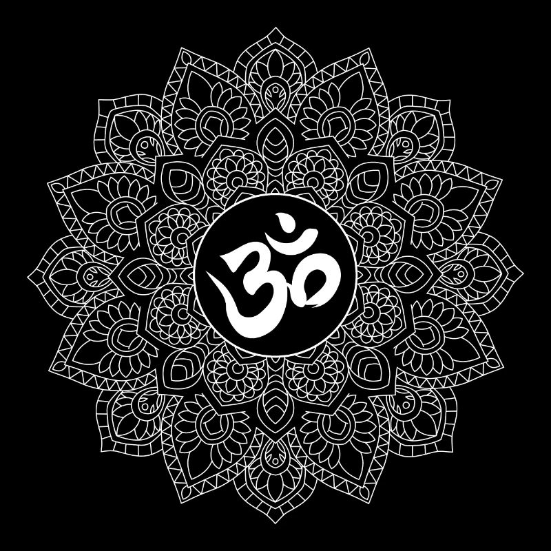 Mandala mit Shanti Zeichen
