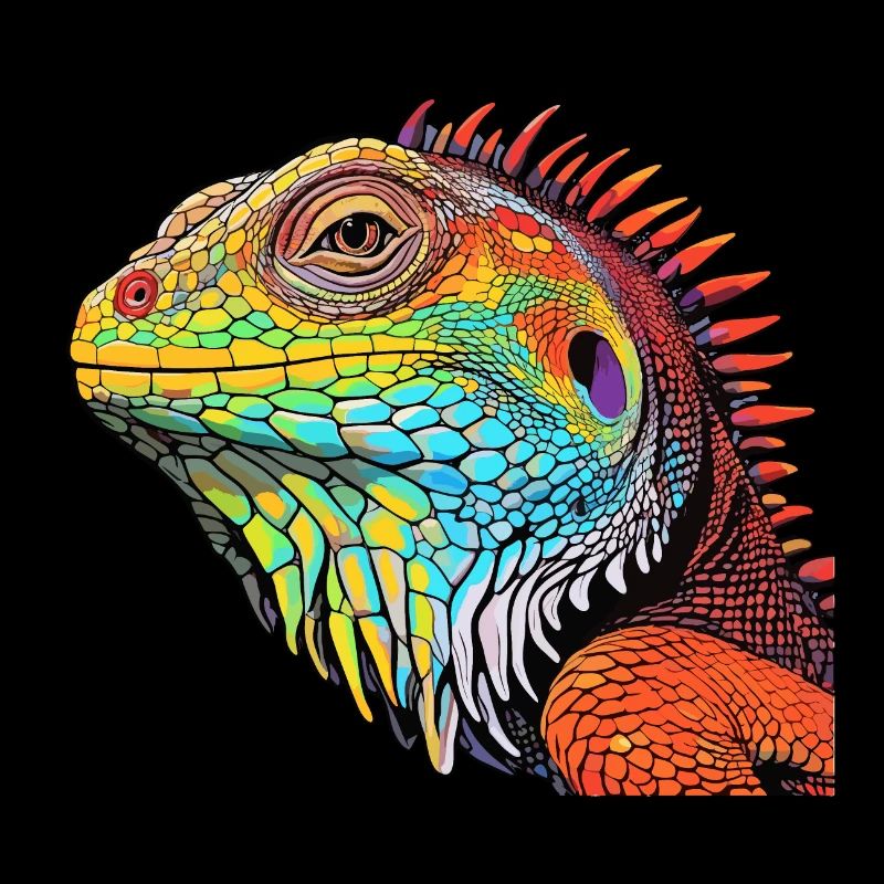 Iguanische Lebendige Farben - Farbenfrohe