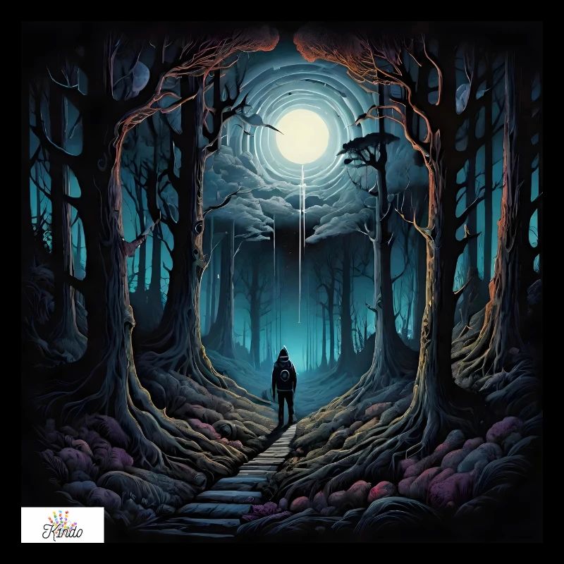 Spooky forest wanderer