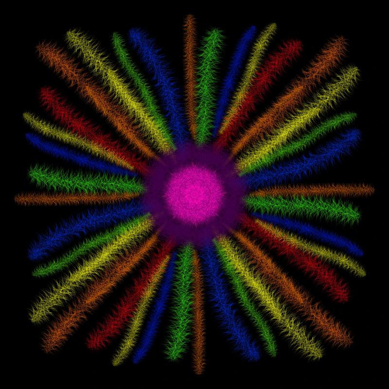 Rainbow geometric abstract star