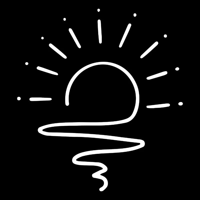 SUN, SUNRAYS, SUNSHINE, WAVES, DOODLE