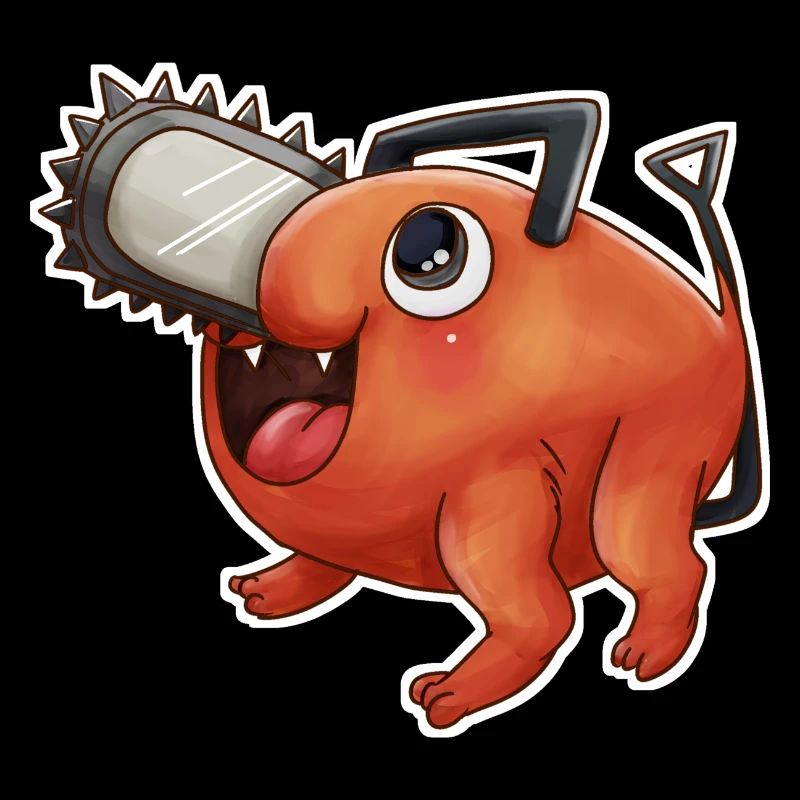 puppy with chainsaw