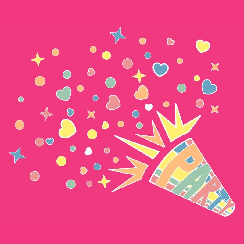 Party confetti with cheerfully colored chips