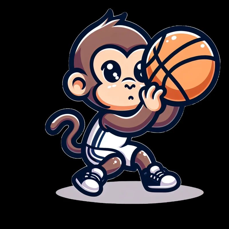 Cute Basketball Player Monkey