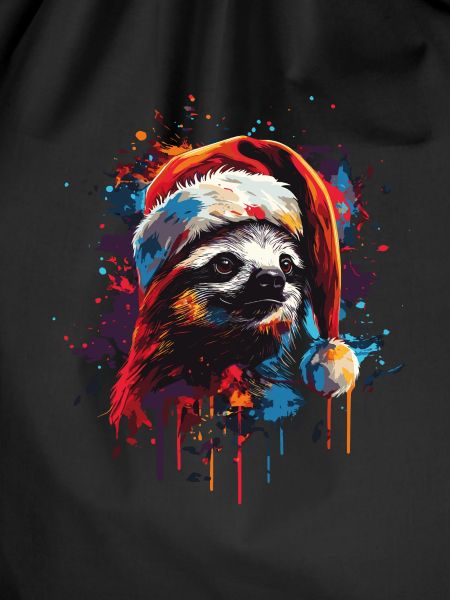 Sloth celebrates Christmas